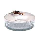 Select Home Silver Olive Splayed Cut Glass Case