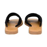 Schutz Women's Black & Beige Low Heel Sandal