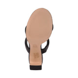 Schutz Women's Black Miele High Heel Deri Straps Leather Sandal