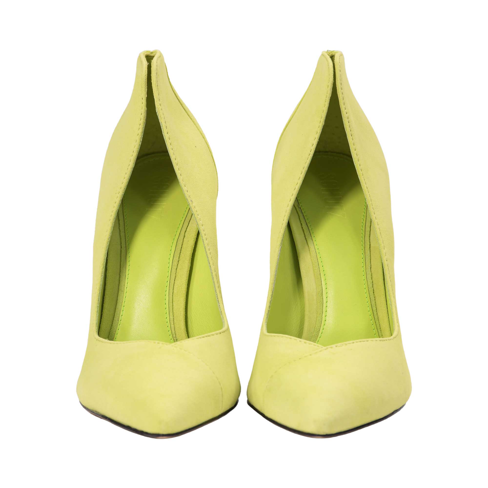 Buy Neon Green Heeled Sandals for Women by MFT Couture Online | Ajio.com