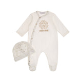 Roberto Cavalli Kids New Born Gold Sleepsuit Set