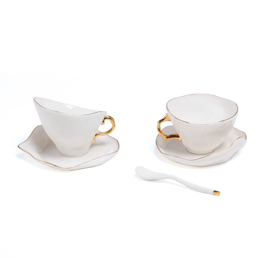 Seletti Tea Set Meltdown With 2 Teacup+2 Saucer+2 Teaspoon In Porcelain | Home and Furniture Home | Home and Furniture Home Drinkware | Home and Furniture Home Table Top | Tea | Tea Cup & Saucer | Tea Set Seletti Tea Set Meltdown With 2 Teacup+2 Saucer+2 Teaspoon In Porcelain | Home and Furniture Home | Home and Furniture Home Drinkware | Home and Furniture Home Table Top | Tea | Tea Cup & Saucer | Tea Set