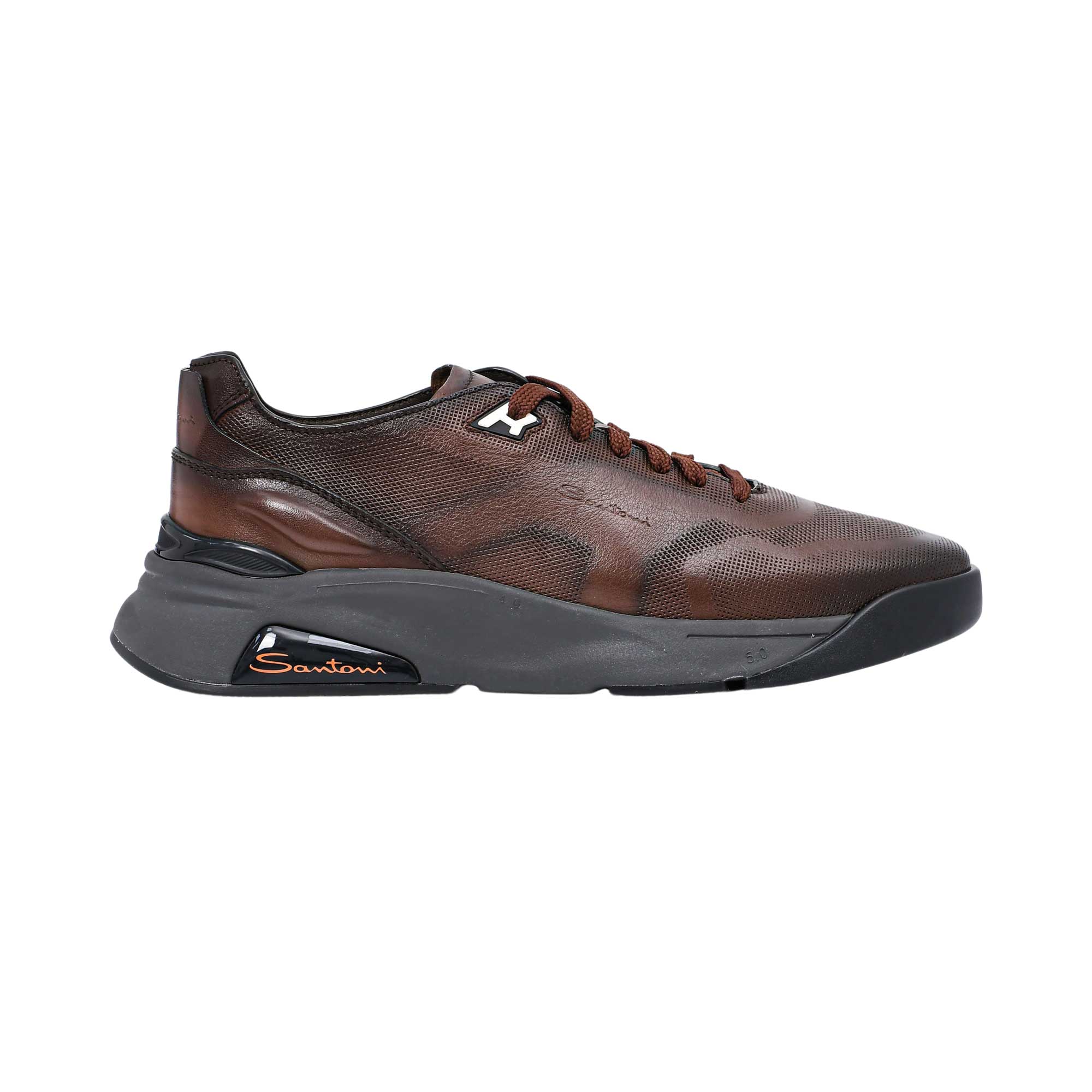 Santoni Men's Leather Dark Brown Sneaker | All Shoes | GCC | Men | Men Sneaker | Mens | Sneaker | Sneakers Santoni Men's Leather Dark Brown Sneaker | All Shoes | GCC | Men | Men Sneaker | Mens | Sneaker | Sneakers