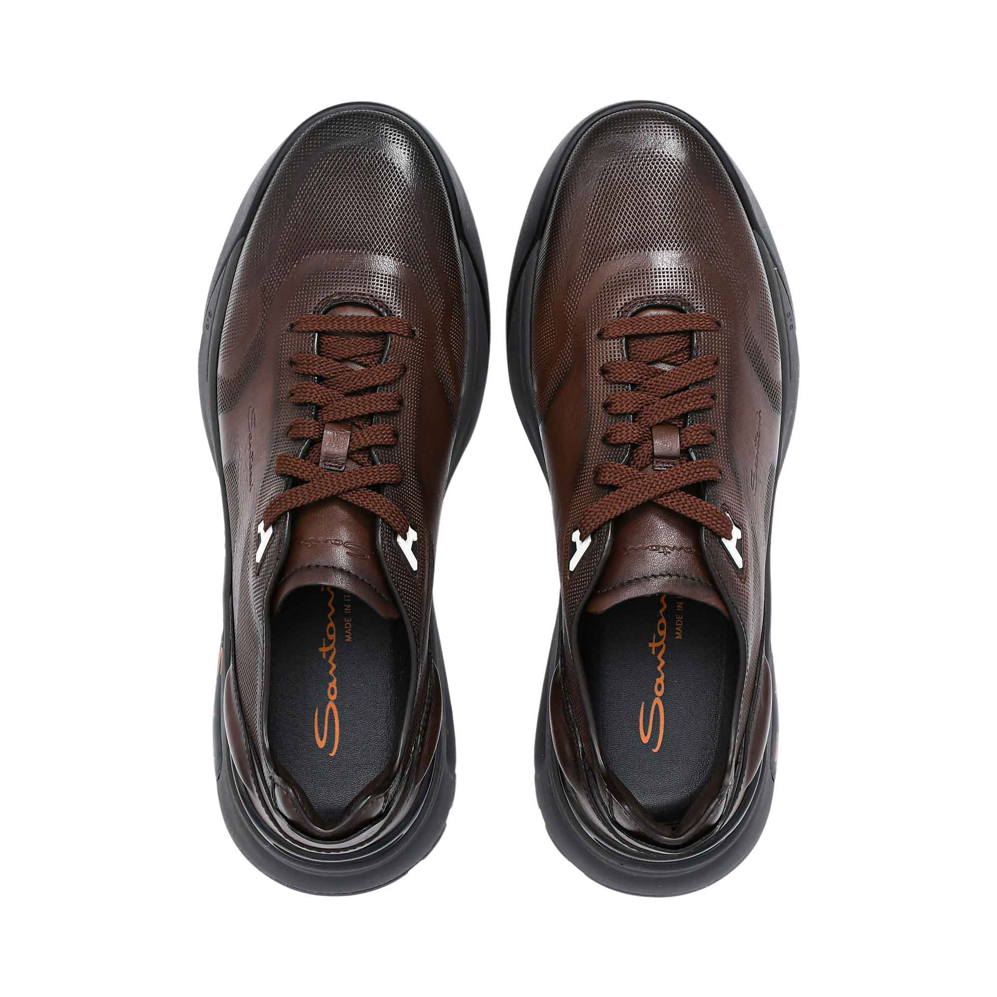 Santoni Men's Leather Dark Brown Sneaker | All Shoes | GCC | Men | Men Sneaker | Mens | Sneaker | Sneakers Santoni Men's Leather Dark Brown Sneaker | All Shoes | GCC | Men | Men Sneaker | Mens | Sneaker | Sneakers