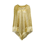 Simona Corsellini Women's Open-Knit Fringe Poncho