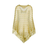Simona Corsellini Women's Open-Knit Fringe Poncho