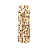Simona Corsellini Floral Wide-Leg Trousers with Side Contrast Panels