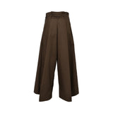 Simona Corsellini Women's Chocolate Brown High-Waisted Wide-Leg Trousers