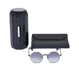 Stefano Ricci Men's Octagonal Sunglasses with Case and Pouch