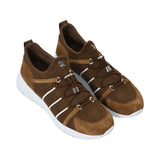 حذاء رياضي رجالي من Stefano Ricci مصنوع من نسيج كحلي وجلد سويدي
