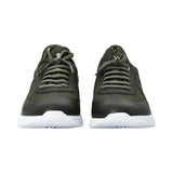 Stefano Ricci Men's  Olive Green Leather and Mesh Sneaker
