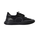 Stefano Ricci Men's  Olive Green Leather and Mesh Sneaker