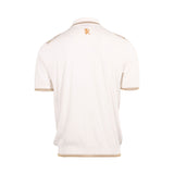 Stefano Ricci Men's White & Gold Zip Polo T-shirt