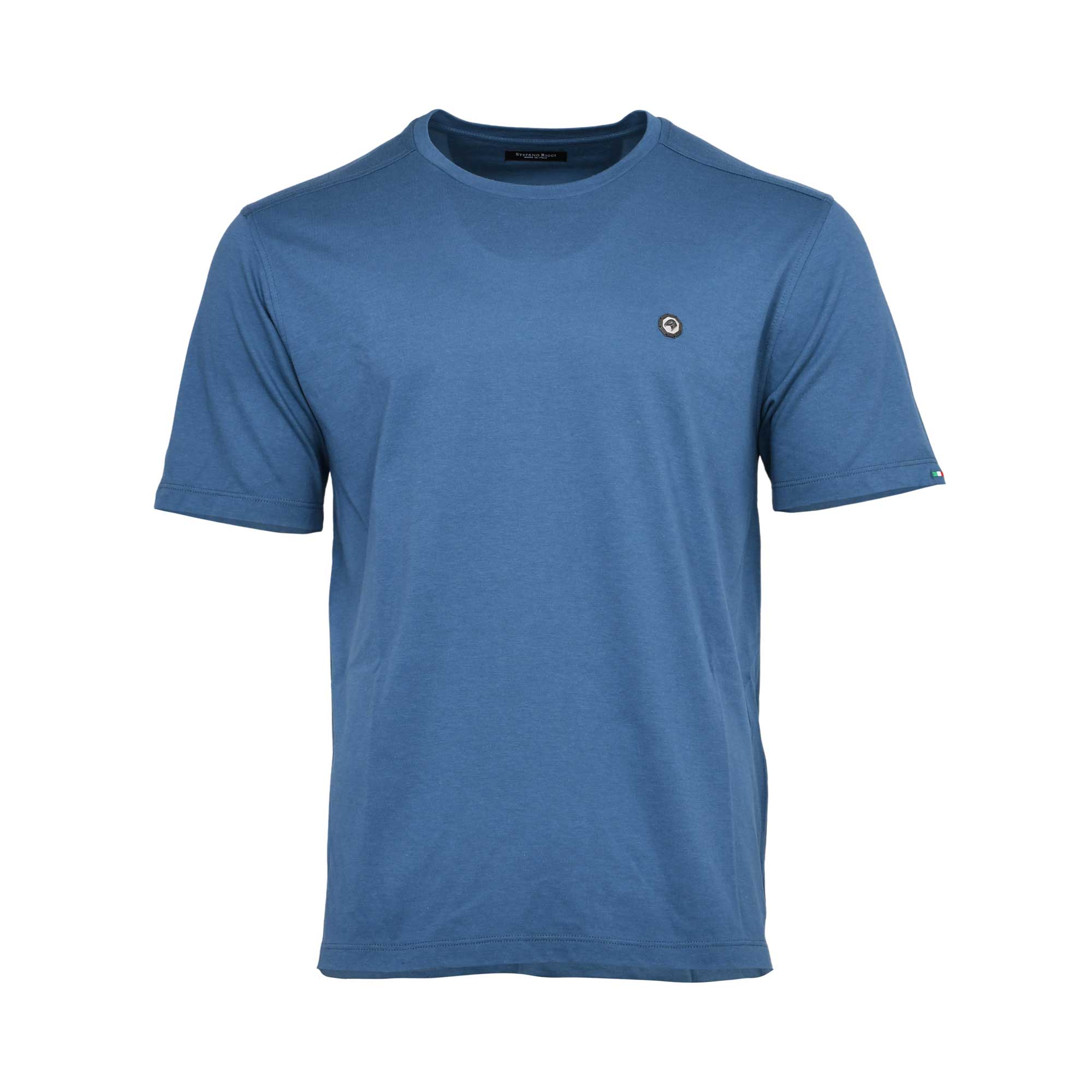 Stefano Ricci Men's Cotton T-Shirt with Embroidered Eagle | All Clothing | departure-to-desk | GCC | Men | Mens | Mens Fashion | Tops & T-Shirts