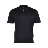 Stefano Ricci Men's Black Polo Shirt with Quarter-Zip and Tonal Logo