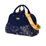 Second Tilted view of the Alviero Martini kids blue Geo map changing bag. Order Online Today