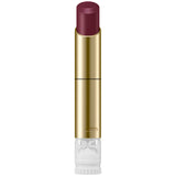 Sensai Lipstick with gold casing and purple shade on a white background. available in Blue Salon.