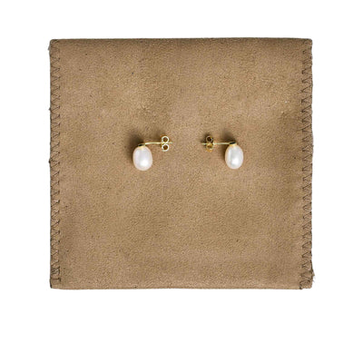 Shashi Baby Giselle Gold & Pearl Stud Earrings