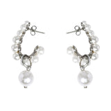 Shashi Carina Pearl & Silver Earrings