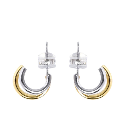 Shashi Gemini Gold & Silver Hoop Earrings