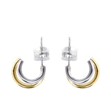 Shashi Gemini Gold & Silver Hoop Earrings