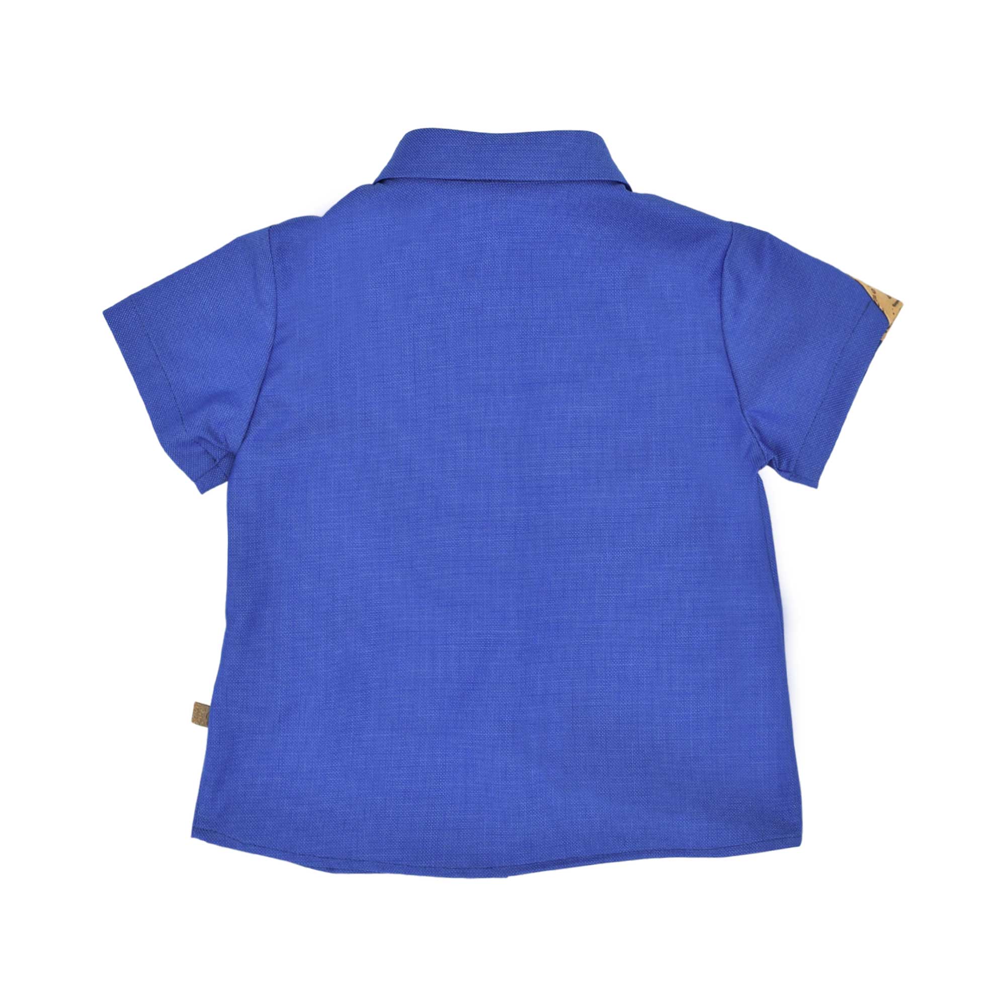 Shirt only back view of the Alviero Martini Kids Blue Shirt & Bermuda Shorts Set. Find the Latest Collection Online at Blue Salon Qatar