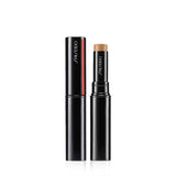 Shiseido Synchro Skin Correcting GelStick Concealer shown both open and closed, featuring a sleek black cylindrical casing with the Shiseido logo.
