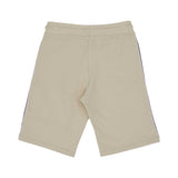 Shorts only back view of the Aigner Kids boys white t-shirt beige bermuda shorts set cotton outfit Shop the Latest Online
