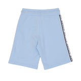 Shorts only back view of the Aigner Kids boys white t-shirt blue bermuda shorts set cotton outfit Shop the Latest Online