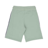 Shorts only back view of the Aigner Kids boys white t-shirt green bermuda shorts set cotton outfit Shop the Latest Online