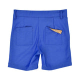 Shorts only back view of the Alviero Martini Kids Blue Shirt & Bermuda Shorts Set. Find the Latest Collection Online at Blue Salon Qatar