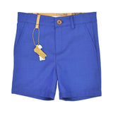 Shorts only front view of the Alviero Martini Kids Blue Shirt & Bermuda Shorts Set. Find the Latest Collection Online at Blue Salon Qatar