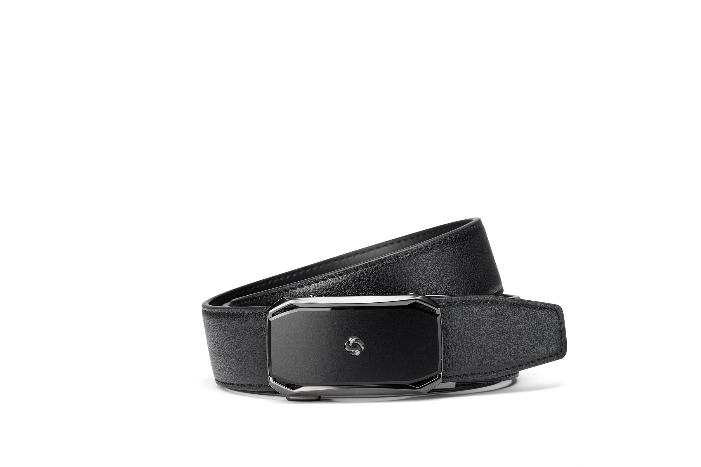 Samsonite AAMIR II Biz Plate AL Auto 04 Black Leather Belt