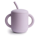 Mushie Kids Silicone Training Cup with Straw - Tradewinds | Transitional Feeding Essential