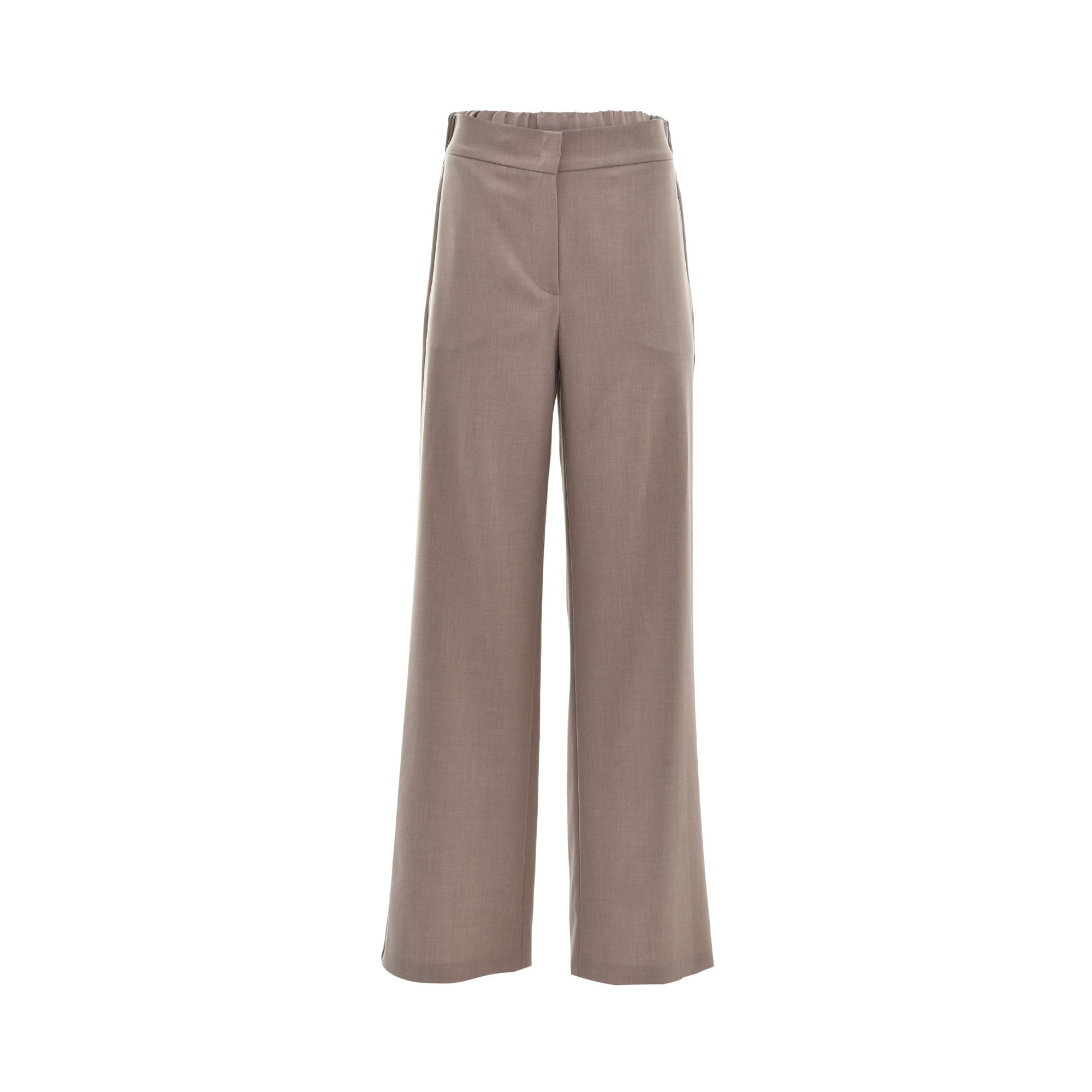 Simona Corsellini Women's Beige Wide-Leg Trousers — Available for Online Purchase
