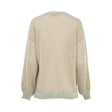 Simona Corsellini Women's Beige and Green Soft Knit Sweater — Now Online