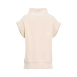 Simona Corsellini Women's Cream White Sleeveless Sweater with belt — Order Online Today
