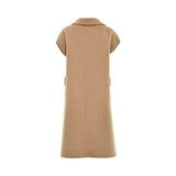 Simona Corsellini Women's Dark Beige Double-Breasted Vest — Shop the Latest Online