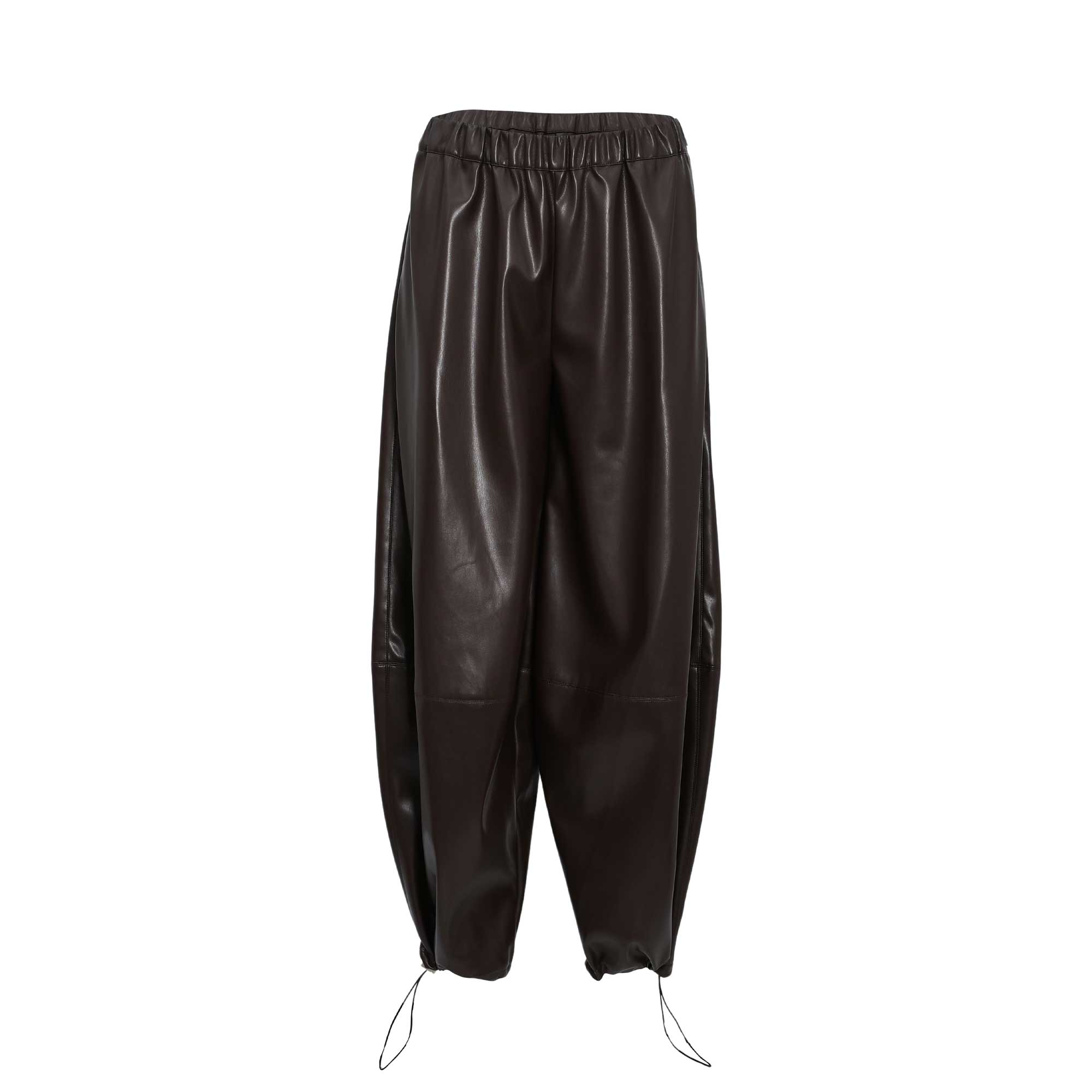 Simona Corsellini Women's Dark Brown Faux Leather Pants — Shop the Latest Online