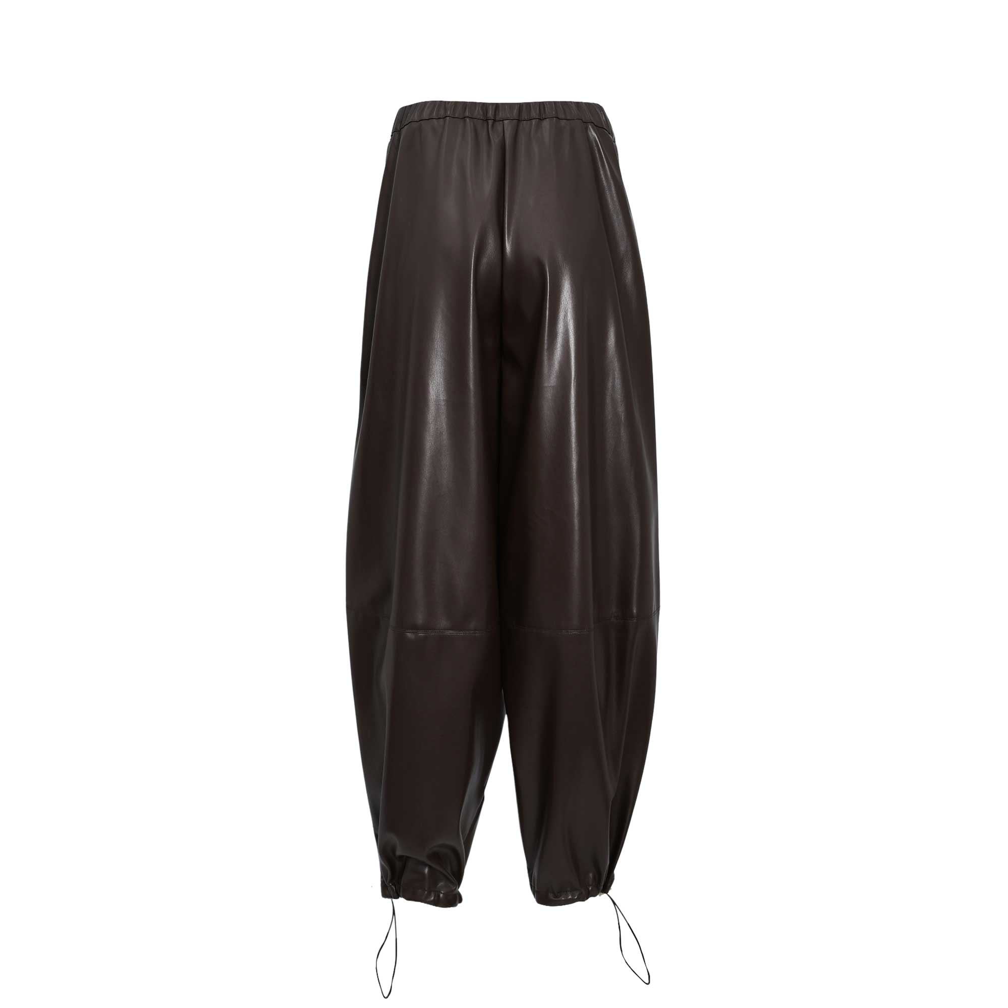 Simona Corsellini Women's Dark Brown Faux Leather Pants — Shop the Latest Online