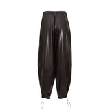 Simona Corsellini Women's Dark Brown Faux Leather Pants — Shop the Latest Online