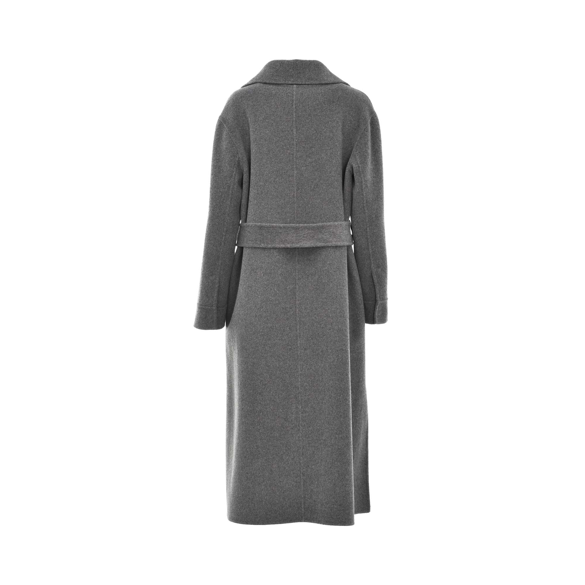 Simona Corsellini Women's Grey Wool Wrap Coat — Now Available Online