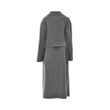 Simona Corsellini Women's Grey Wool Wrap Coat — Now Available Online