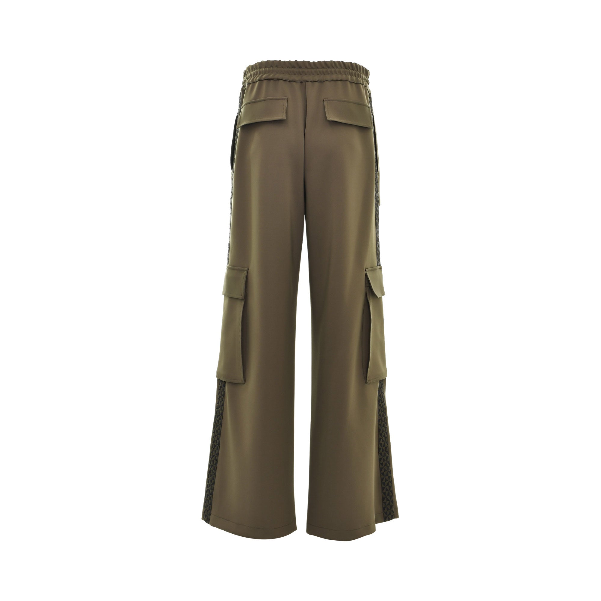 Simona Corsellini Women's Khaki Cargo Pants with wide-leg design — Now Available Online