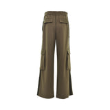 Simona Corsellini Women's Khaki Cargo Pants with wide-leg design — Now Available Online
