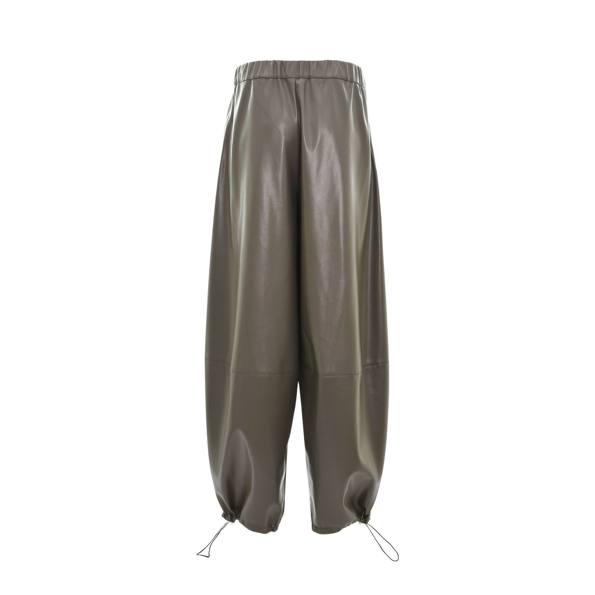 Simona Corsellini Women's Khaki Faux Leather Pants — Shop the Latest Online