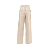 Simona Corsellini Women's Light Beige Wide-Leg Trousers — Find Online Today