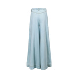 Simona Corsellini Women's Light Blue Wide-Leg Denim Skirt Pants — Shop the Latest Online.