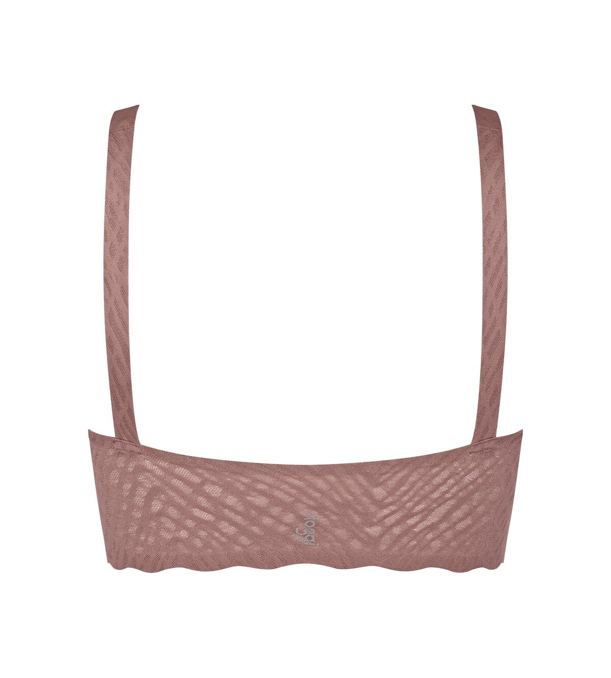 Sloggi Zero Feel Bliss Cacao seamless lace top with wireless comfort, back view – Find Online Today