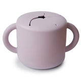 Mushie Kids Silicone Snack Cup - Soft Lilac | Stylish Spill-Resistant Toddler Feeding Essential